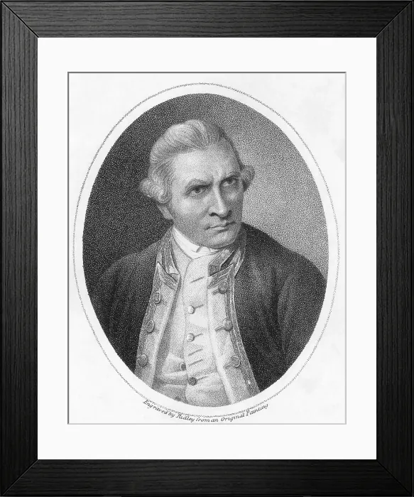 Framed Print : Captain James Cook, English Explorer Framed Print : Captain James Cook, English Explorer