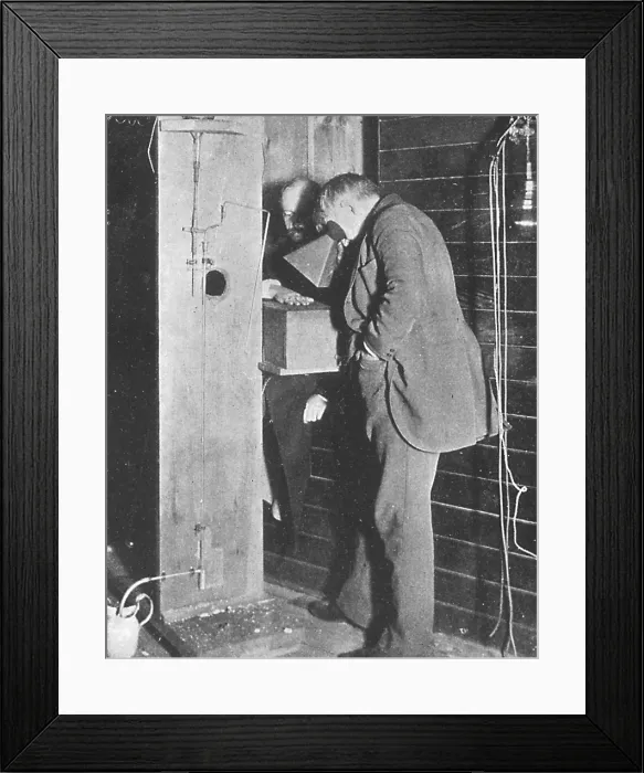 Framed Print : Thomas Edison, Fluoroscope, 1896
