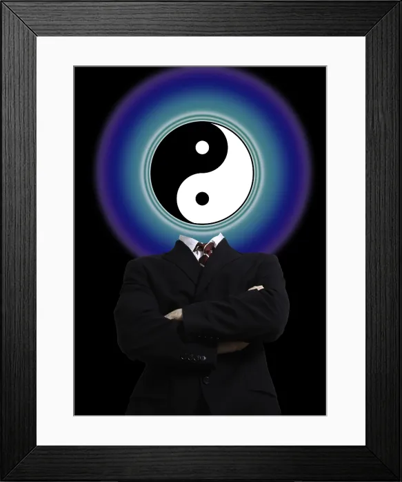 Framed Print : Yin Yang in a Man Framed Print : Yin Yang in a Man
