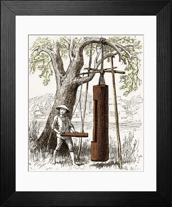 Framed Print : Village Clock Framed Print : Village Clock