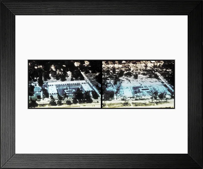 Framed Print : Before and After Hurricane Camille (1969)