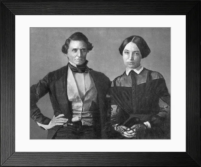Framed Print : Jefferson Davis and Varina Howell Davis Framed Print : Jefferson Davis and Varina Howell Davis