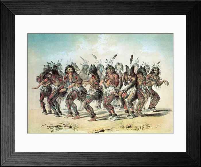 Framed Print : Native American Indian Bear Dance Framed Print : Native American Indian Bear Dance