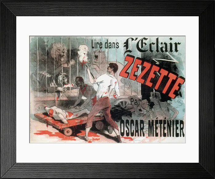 Framed Print : Grand Guignol Poster, Jules Cheret, 1890