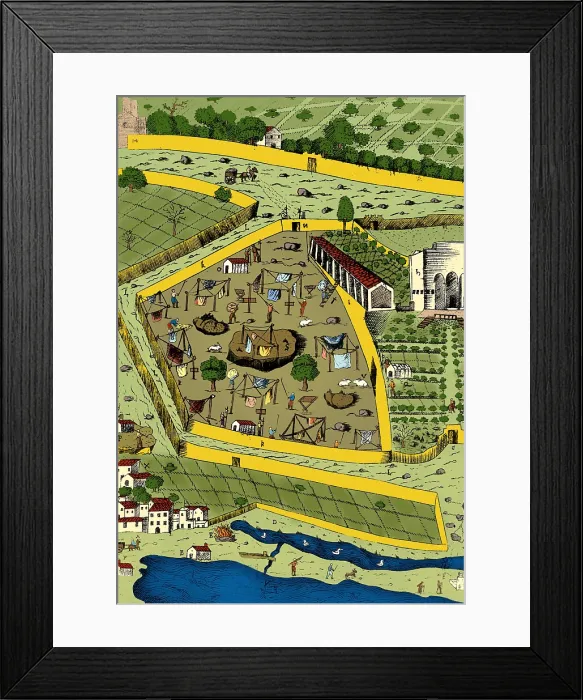 Framed Print : Disinfection Grounds, Palermo, Sicily
