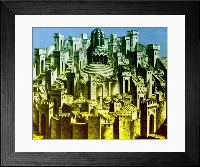 Framed Print : 15th century woodcut of Jerusalem Framed Print : 15th century woodcut of Jerusalem