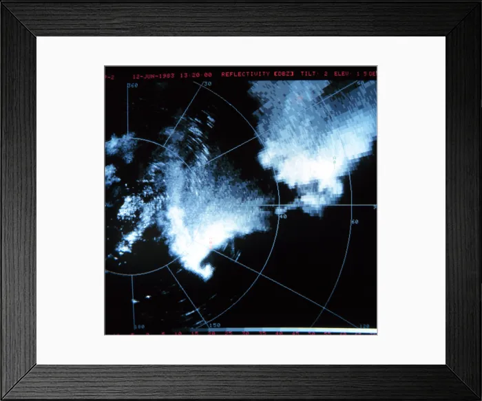 Framed Print : Tornado Hook Echo