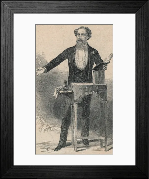 Framed Print : Charles Dickens, English Author Framed Print : Charles Dickens, English Author