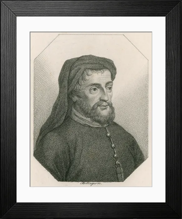 Framed Print : Geoffrey Chaucer, English Poet