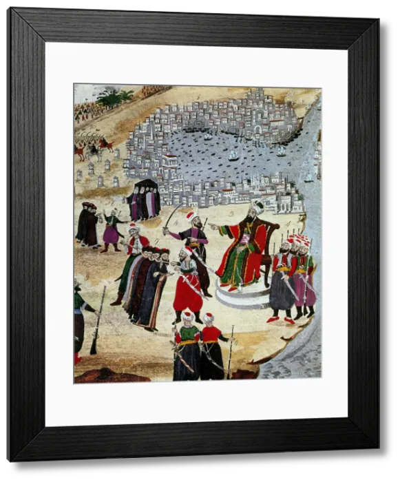 Framed Print : Fall of Constantinople, Ottoman Sultan Mehmed II, 1453 Framed Print : Fall of Constantinople, Ottoman Sultan Mehmed II, 1453
