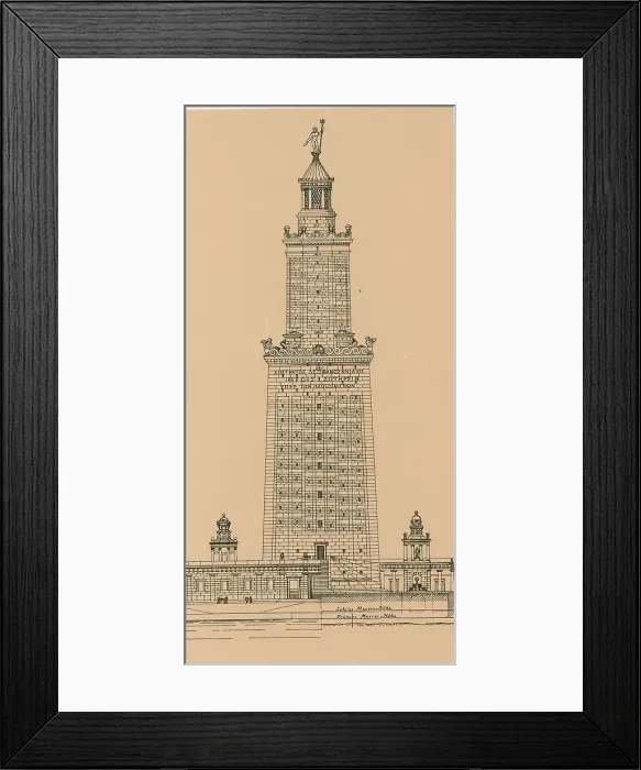 Framed Print : Wonders of the Ancient World, Lighthouse of Alexandria Framed Print : Wonders of the Ancient World, Lighthouse of Alexandria