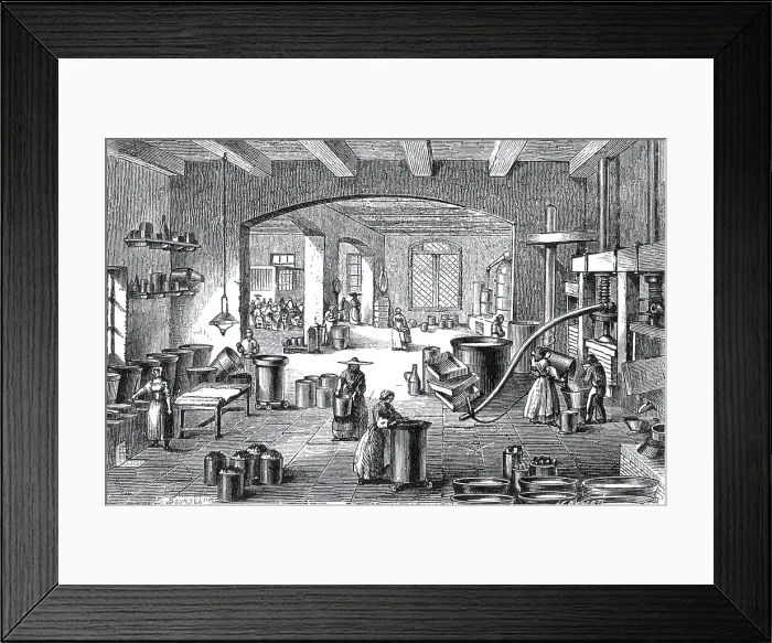 Framed Print : Perfume Factory, 19th Century
