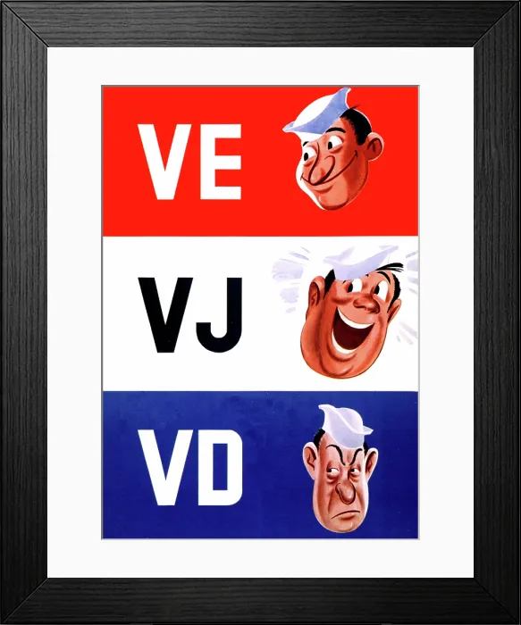 Framed Print : WWII STD Poster Framed Print : WWII STD Poster