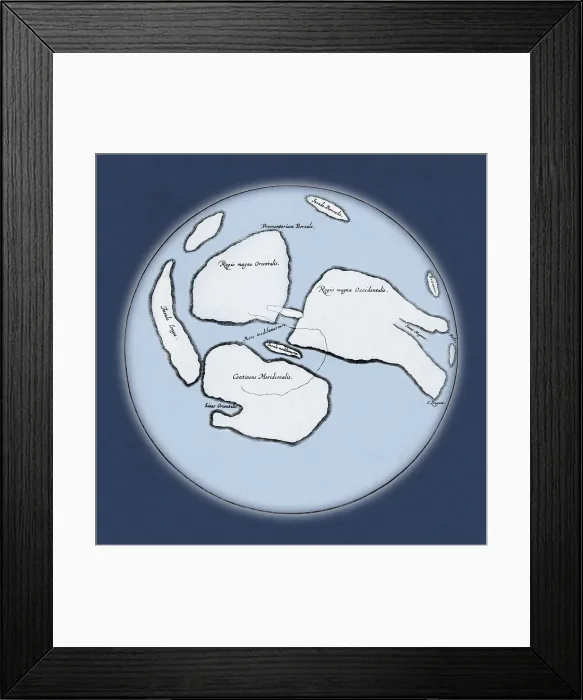 Framed Print : Moon Map by William Gilbert, 1603 Framed Print : Moon Map by William Gilbert, 1603