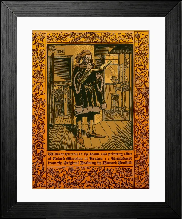 Framed Print : William Caxton, English Printer Framed Print : William Caxton, English Printer