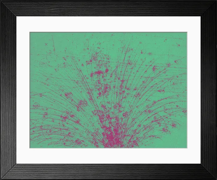 Framed Print : Cosmic Ray Tracks, Bubble Chamber Event Framed Print : Cosmic Ray Tracks, Bubble Chamber Event