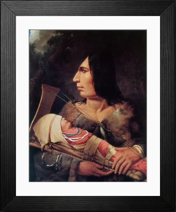 Framed Print : Chinook Woman and Child Framed Print : Chinook Woman and Child