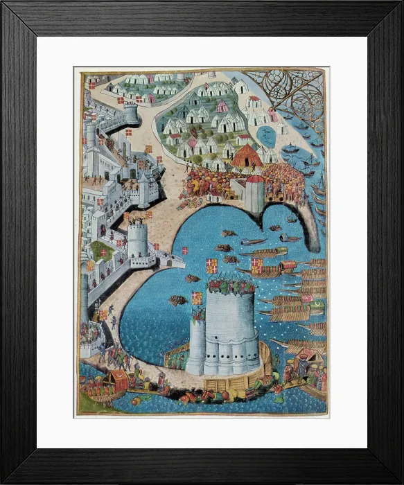 Framed Print : Tower of Saint Nicolas, Siege of Rhodes, 1480 Framed Print : Tower of Saint Nicolas, Siege of Rhodes, 1480