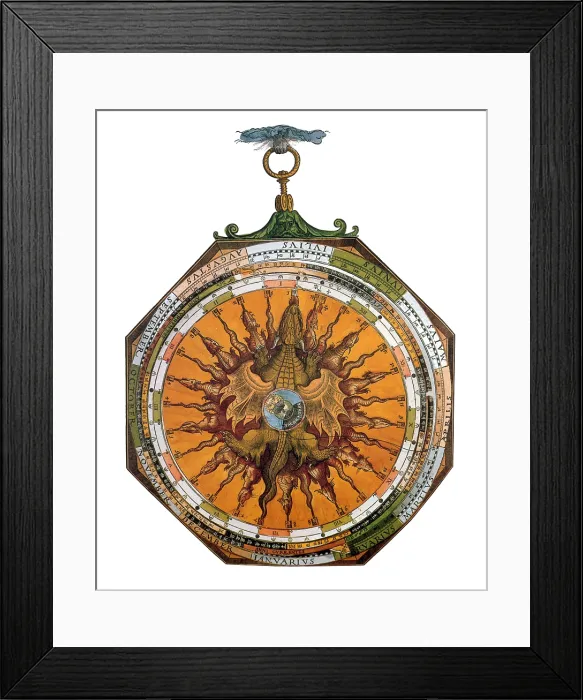 Framed Print : Astronomicum Caesareum, Dragon Centerpiece, 1540 Framed Print : Astronomicum Caesareum, Dragon Centerpiece, 1540