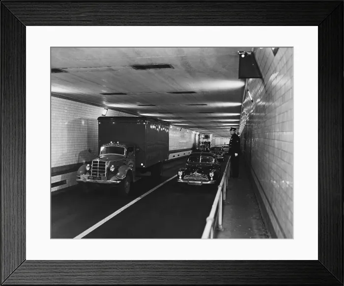 Framed Print : NYC, Holland Tunnel, 1950 Framed Print : NYC, Holland Tunnel, 1950
