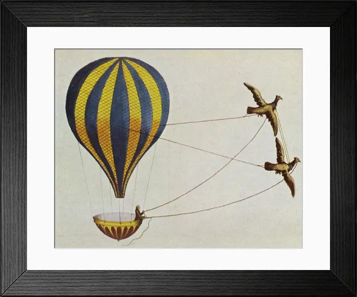 Framed Print : Hot Air Balloon, 1804 Framed Print : Hot Air Balloon, 1804