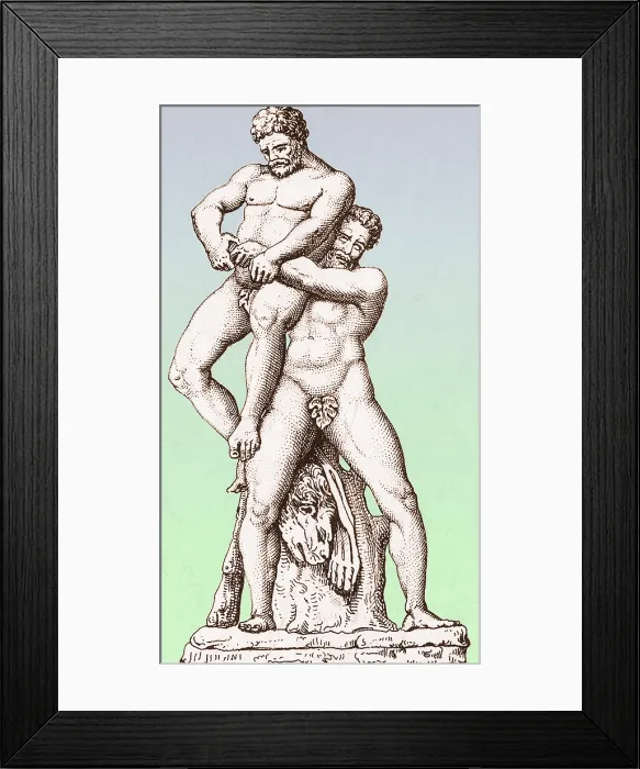Framed Print : Hercules and Antaeus Framed Print : Hercules and Antaeus