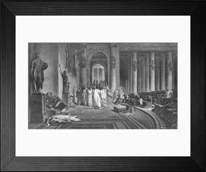 Framed Print : Assassination and Death of Julius Caesar, 44 BC