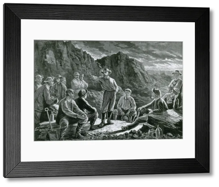 Framed Print : Meeting of the Molly Maguire's, 1874 Framed Print : Meeting of the Molly Maguire's, 1874