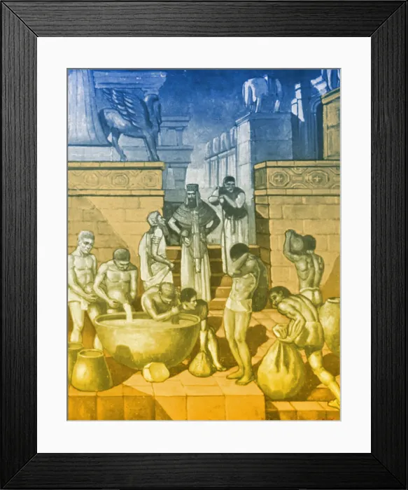 Framed Print : The Art of Brewing, Babylon