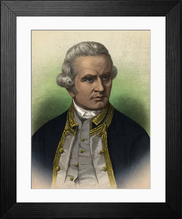 Framed Print : Captain James Cook, English Explorer Framed Print : Captain James Cook, English Explorer