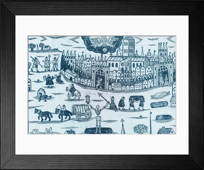 Framed Print : Black Death, Medieval Bubonic Plague Framed Print : Black Death, Medieval Bubonic Plague