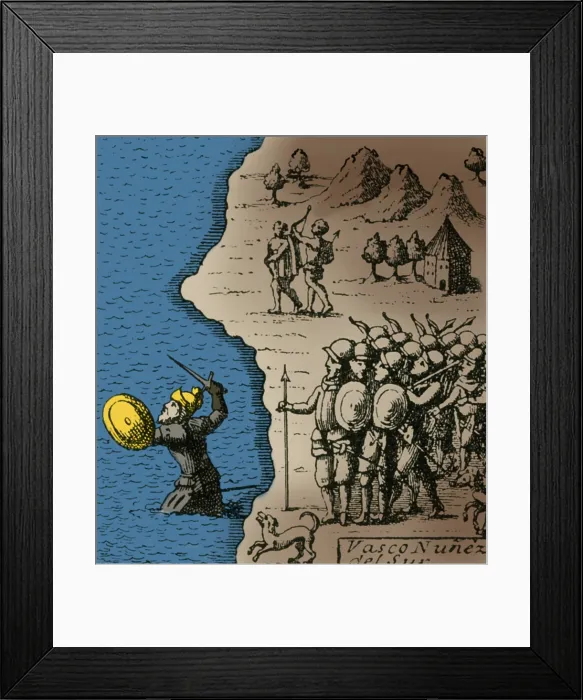 Framed Print : Vasco Nunez de Balboa, Spanish Conquistador Framed Print : Vasco Nunez de Balboa, Spanish Conquistador