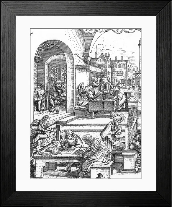 Framed Print : Mathematics: Professions and Sciences, 1530 Framed Print : Mathematics: Professions and Sciences, 1530