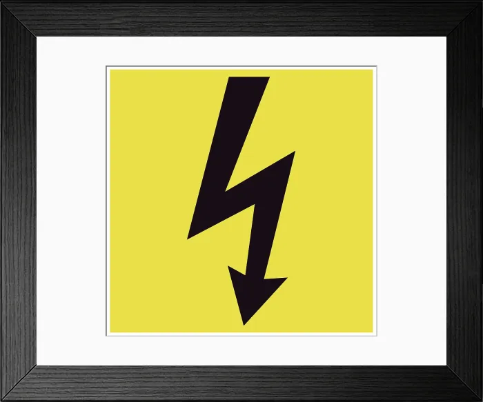 Framed Print : High Voltage Symbol, Illustration Framed Print : High Voltage Symbol, Illustration