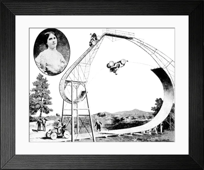 Framed Print : Dip of Death, Mauricia de Tiers, French Daredevil Framed Print : Dip of Death, Mauricia de Tiers, French Daredevil
