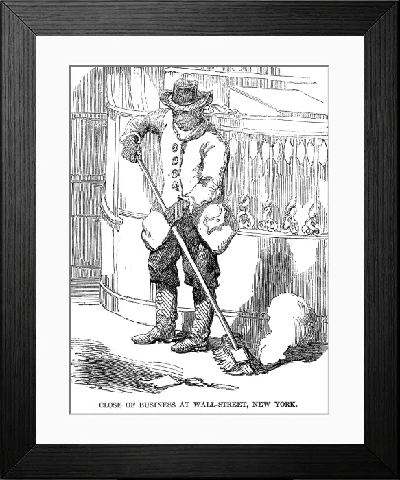 Framed Print : Wall Street, 1856 Framed Print : Wall Street, 1856