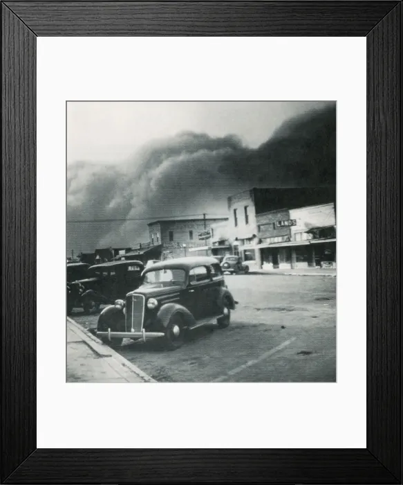 Framed Print : Dust Bowl of the 1930's, Elkhart, Kansas Framed Print : Dust Bowl of the 1930's, Elkhart, Kansas