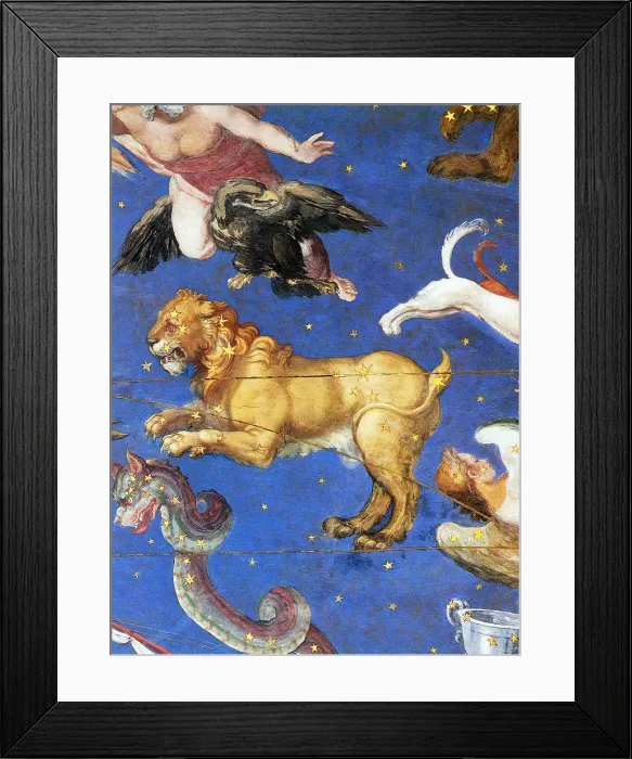 Framed Print : Leo Constellation, Zodiac Sign, 1575 Framed Print : Leo Constellation, Zodiac Sign, 1575