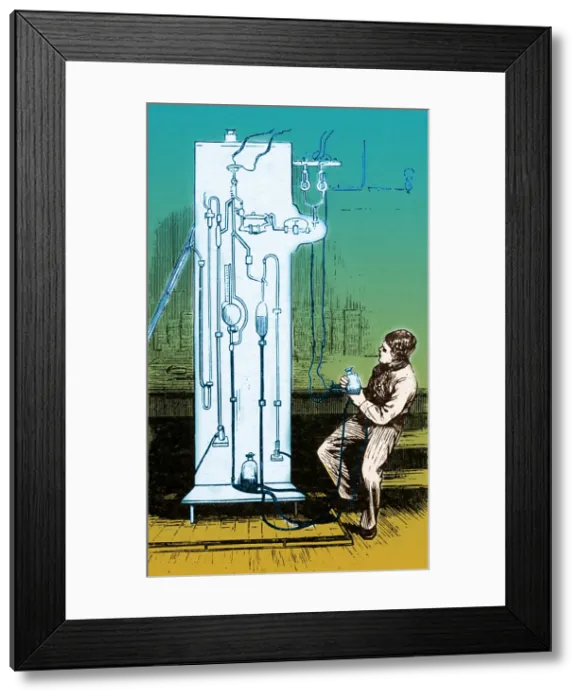 Framed Print : Edison Vacuum Pump Framed Print : Edison Vacuum Pump