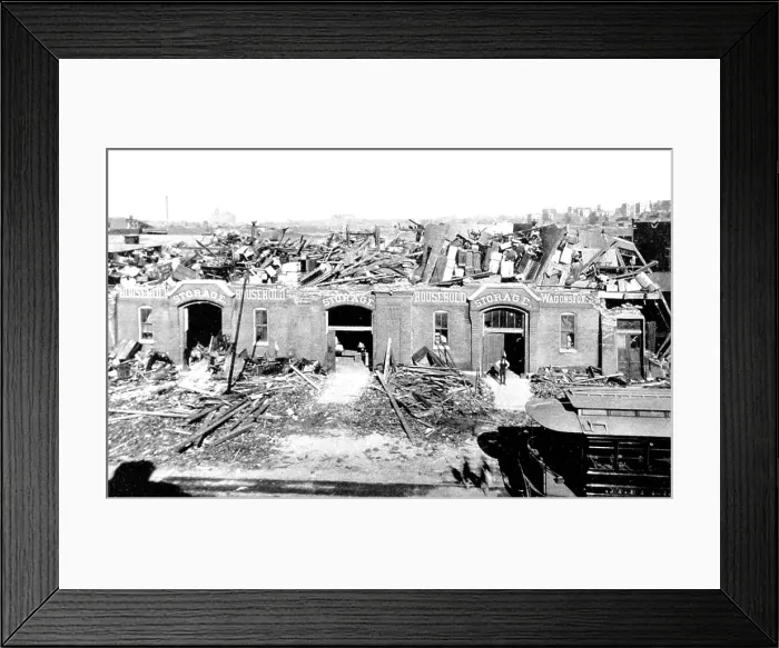 Framed Print : Cyclone Damage, 1896 Framed Print : Cyclone Damage, 1896