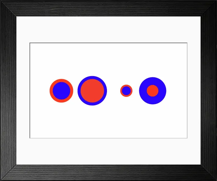 Framed Print : Delboeuf Optical Illusion Framed Print : Delboeuf Optical Illusion