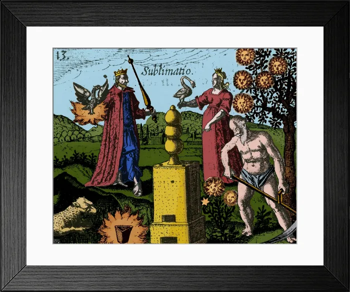 Framed Print : Alchemy Illustration Framed Print : Alchemy Illustration