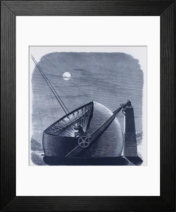Framed Print : Telescope designed by Daniel C. Chapman