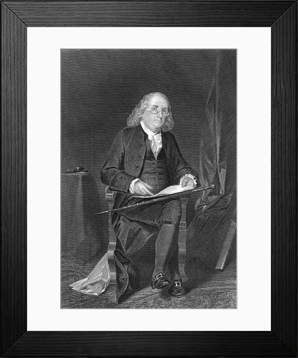Framed Print : Benjamin Franklin, American Polymath