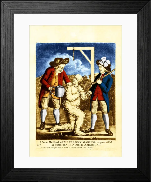 Framed Print : Public Humiliation, Tarring and Feathering, 1774 Framed Print : Public Humiliation, Tarring and Feathering, 1774