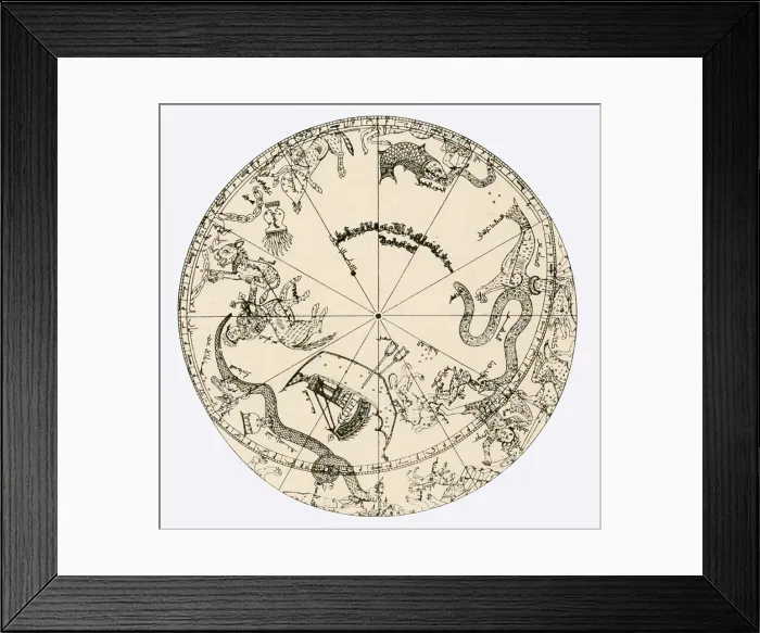 Framed Print : Celestial Globe Illustration Framed Print : Celestial Globe Illustration