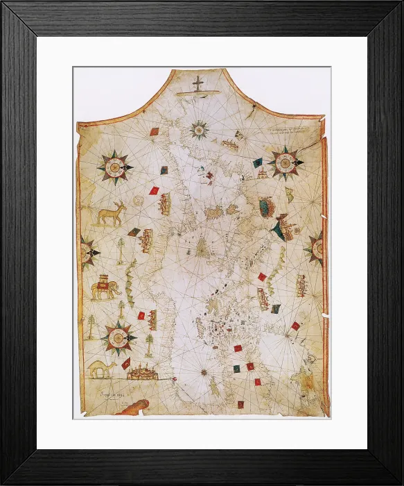 Framed Print : Old Map of Mediterranean Sea Framed Print : Old Map of Mediterranean Sea
