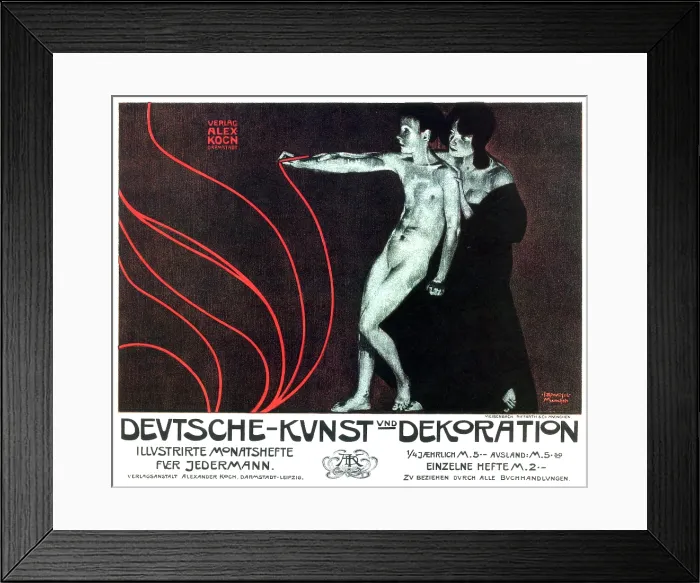 Framed Print : Deutsche-Kunst und Dekoration, J.R. Witzel, 1898