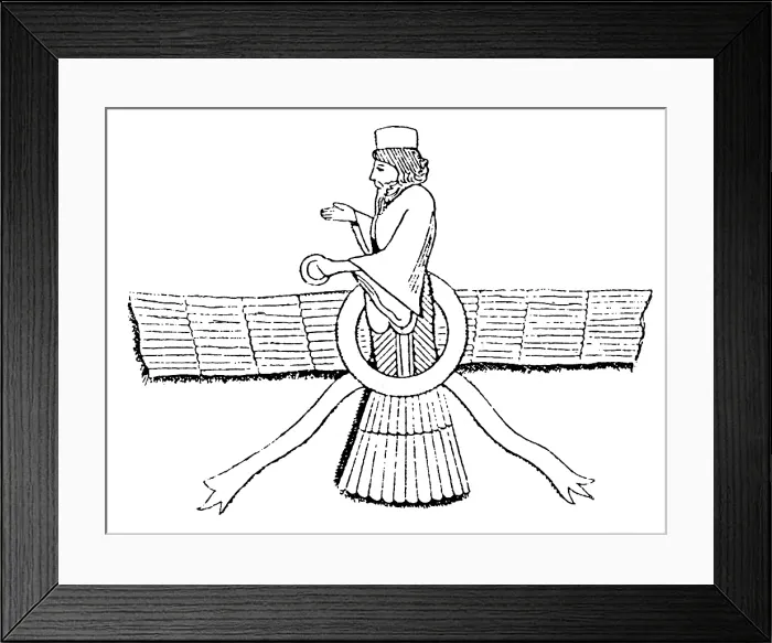 Framed Print : Ahura Mazda, Zoroastrian God of Truth