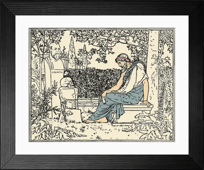 Framed Print : Plato, Greek Philosopher, at Socrates Tomb Framed Print : Plato, Greek Philosopher, at Socrates Tomb